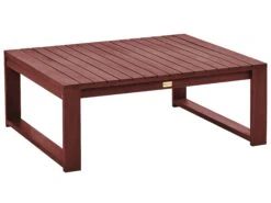 Mesa De Centro De Madera De Acacia Certificada Oscura/rojo Oscuro 90 X 75 Cm TIMOR II