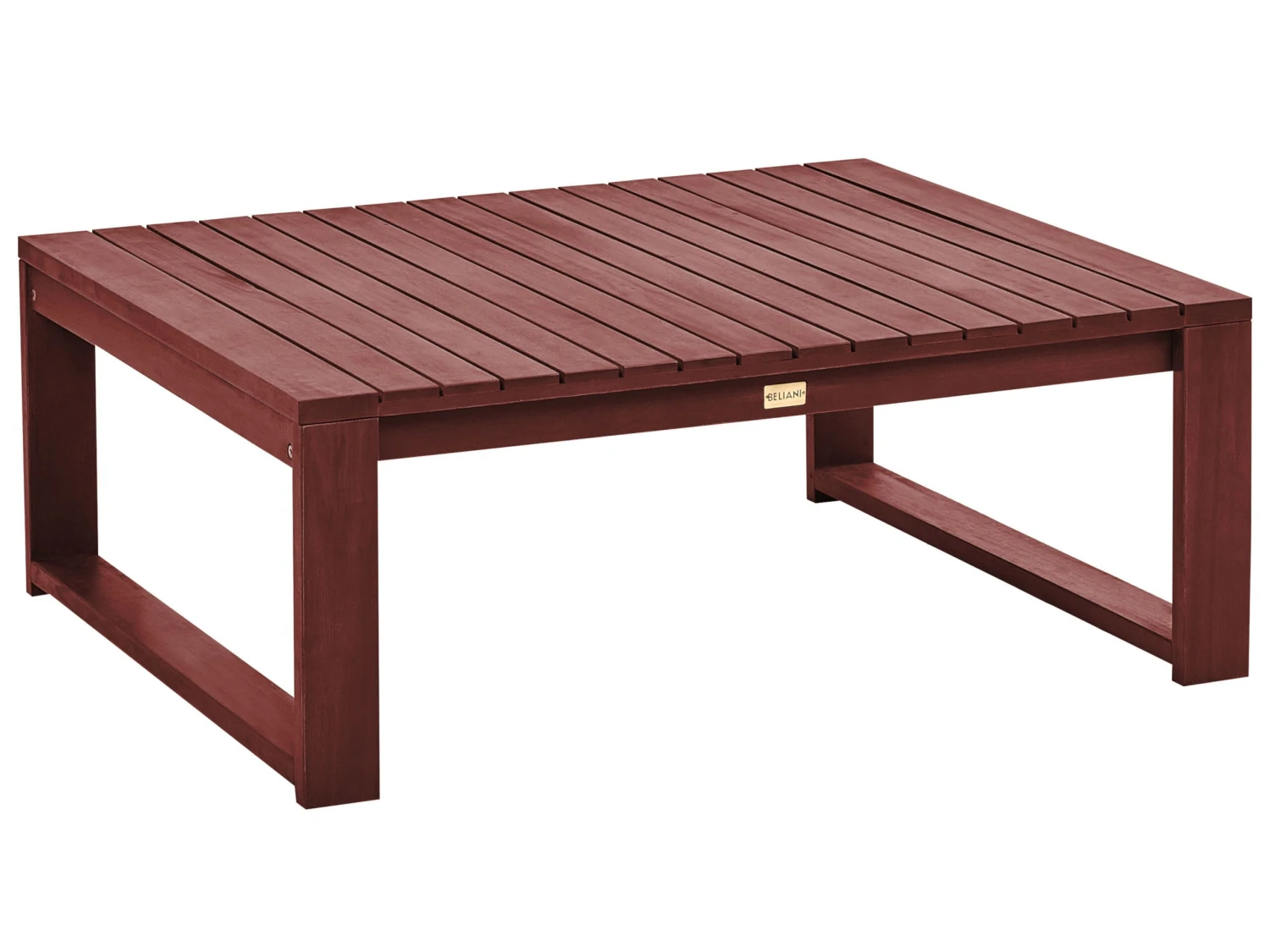 Mesa De Centro De Madera De Acacia Certificada Oscura/rojo Oscuro 90 X 75 Cm TIMOR II 3 Mesa De Centro De Madera De Acacia Certificada Oscura/rojo Oscuro 90 X 75 Cm TIMOR II