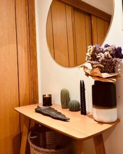 Consola De Madera De Caucho Clara 90 X 40 Cm TULARE 19 Consola De Madera De Caucho Clara 90 X 40 Cm TULARE -Beliani undef src sa picid 853765 type whitesh image